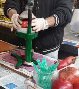 carmel market tel aviv pomegranate juice