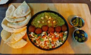 Falafel Mezze Plate - The Vegan Table Sukhumvit Bangkok